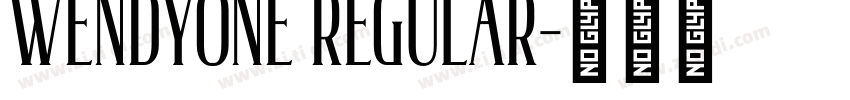 WendyOne Regular字体转换 WendyOne Regular字体转换